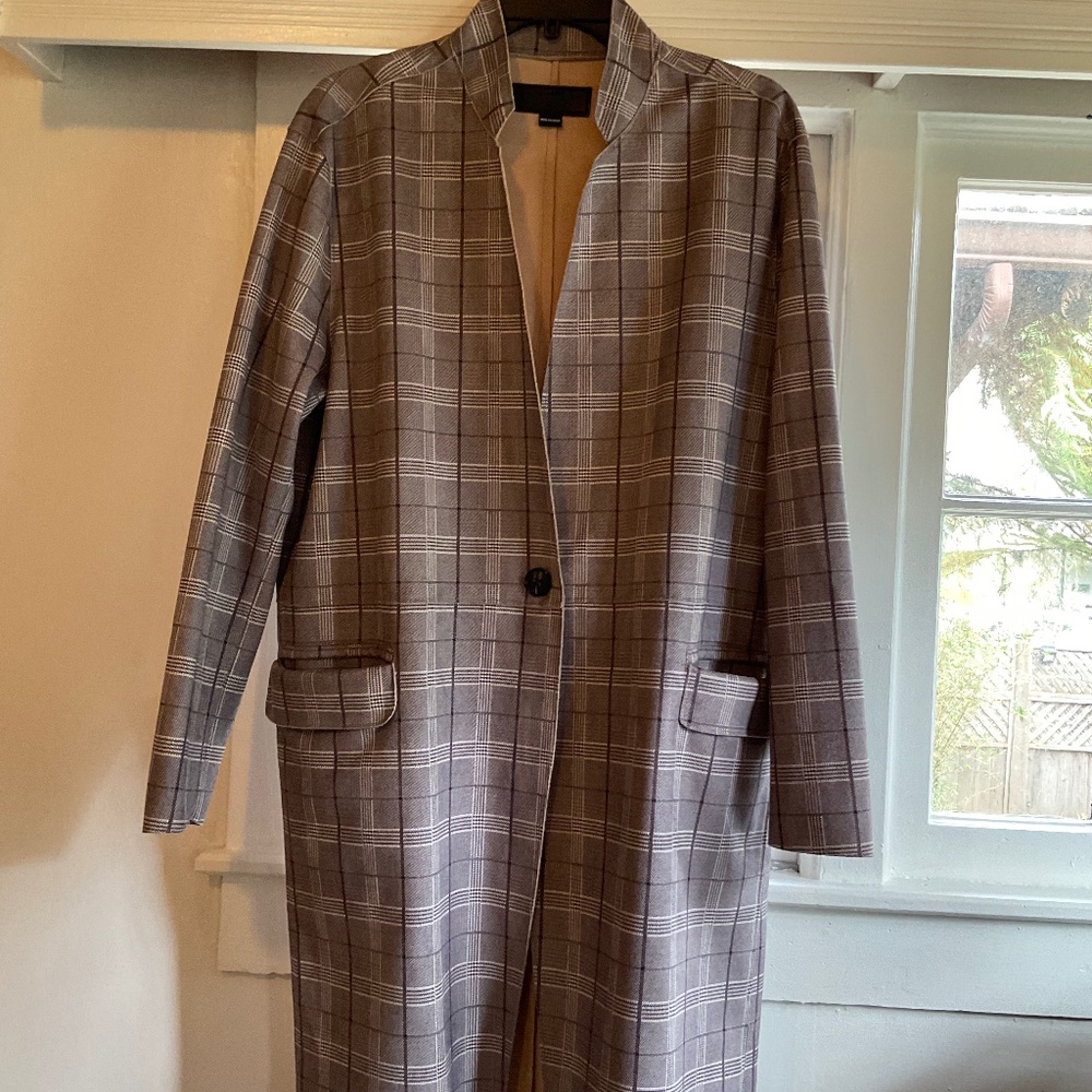 Plaid dress coat